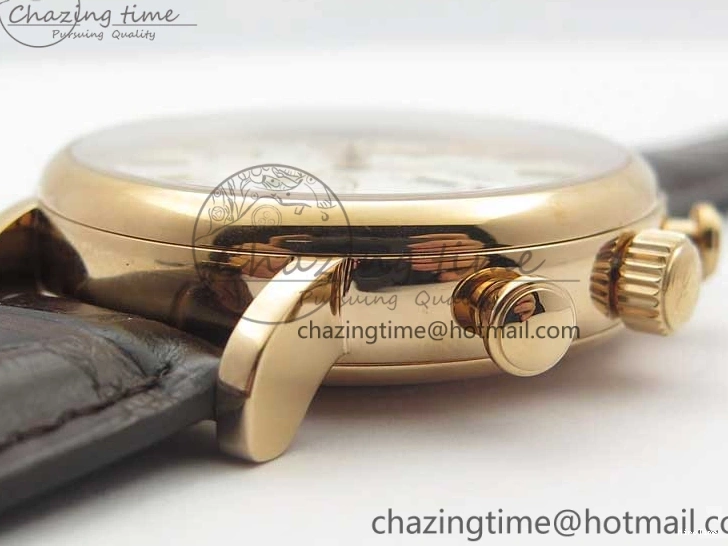 MIROTIME 0729 Efficient Portofino Chrono RG ZF 1:1 Best Edition White Dial on Brown Leather Strap A 7151